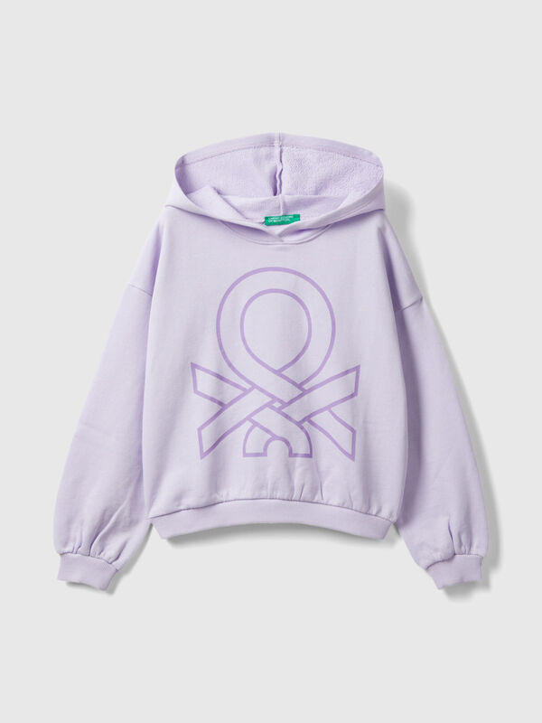 Kapuzen-Sweatshirt mit Maxi-Logo Mädchen