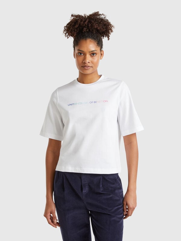 T-Shirt mit Logo-Print Damen