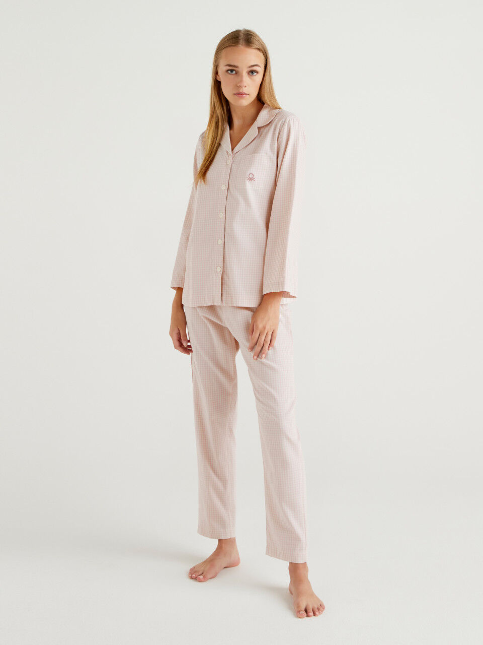 Vichy-Pyjama aus Baumwolle