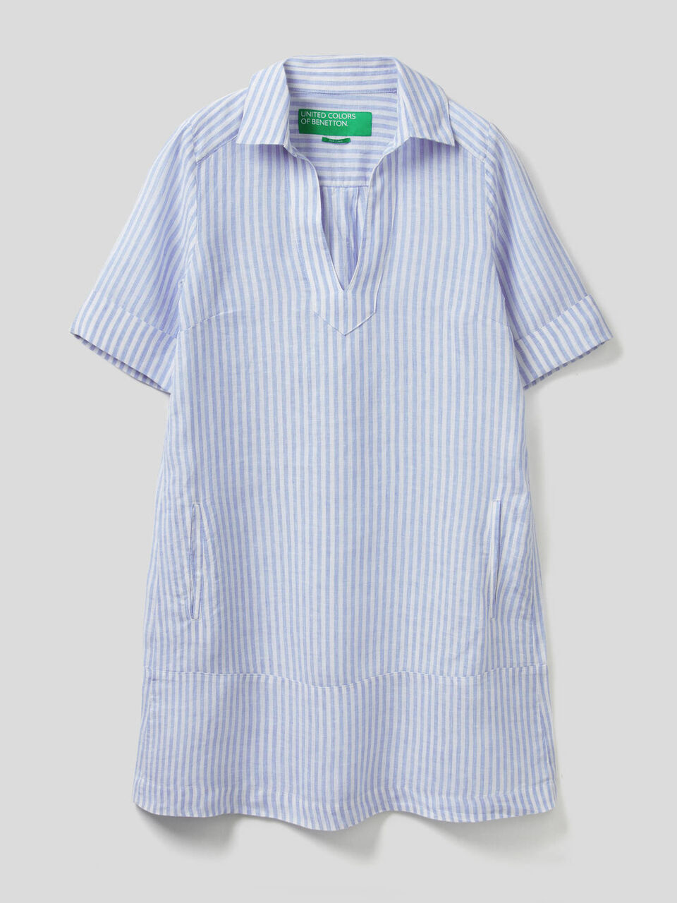 Kurzes Kleid aus 100% Leinen image number null