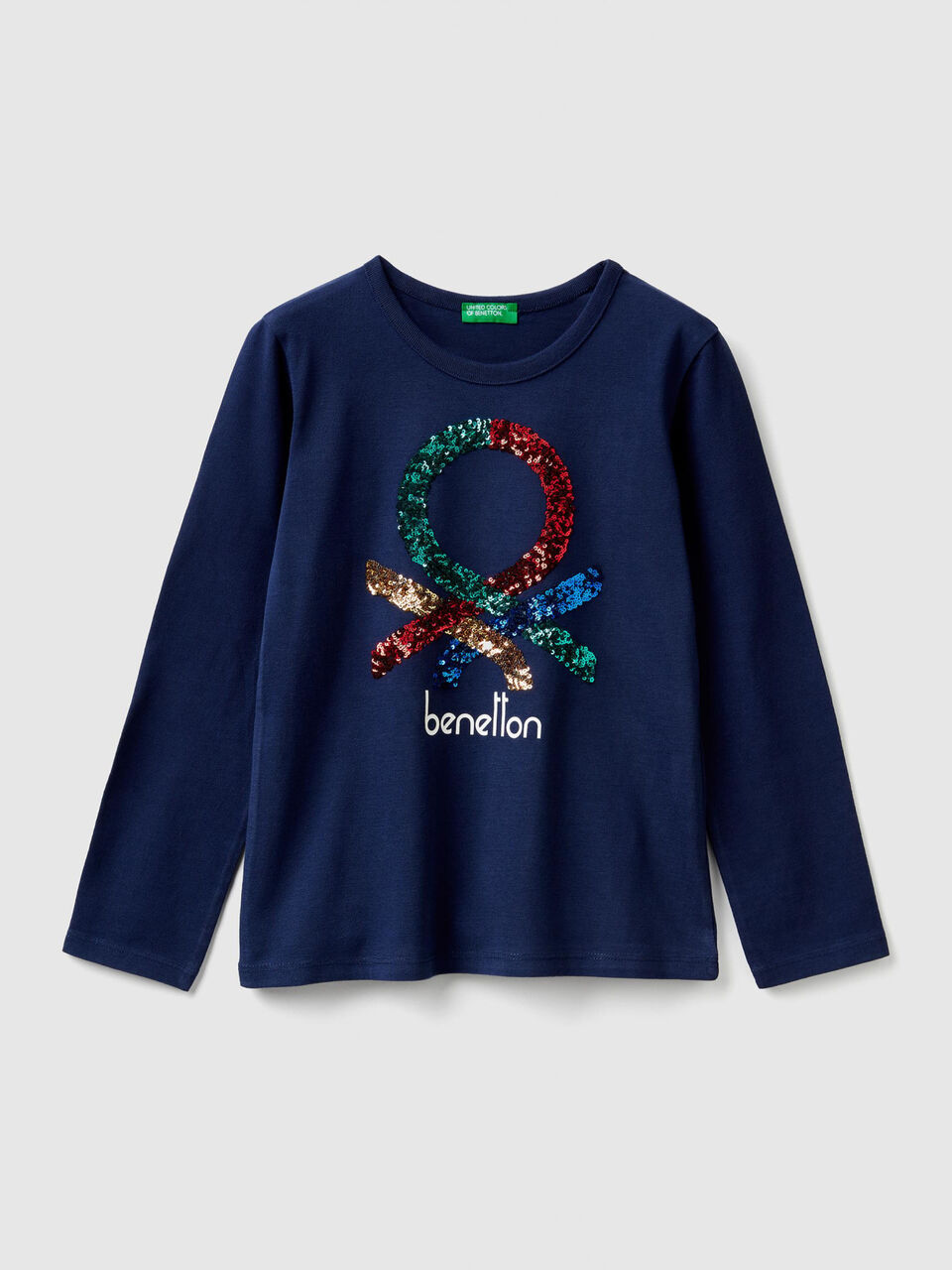 T-Shirt mit Print und Pailletten image number 1