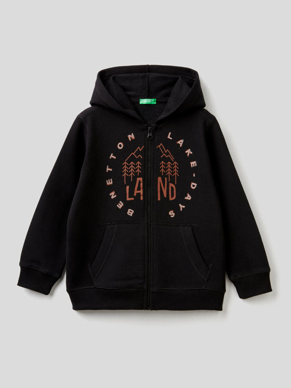 Sweatshirt mit Reißverschluss, Print und Kapuze image number 1