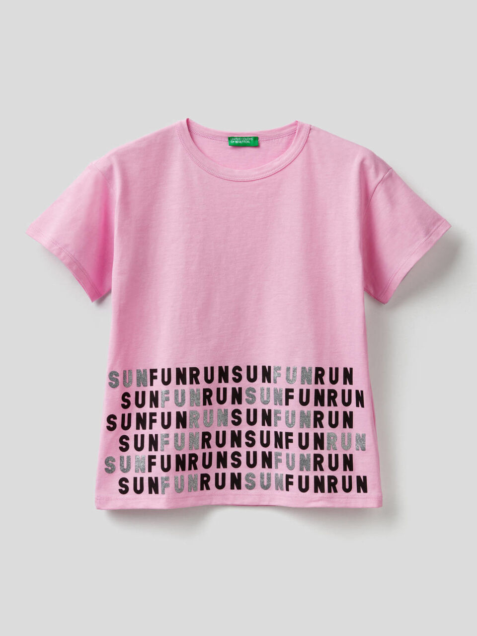 T-Shirt aus 100% Baumwolle mit Glitterprint image number 1