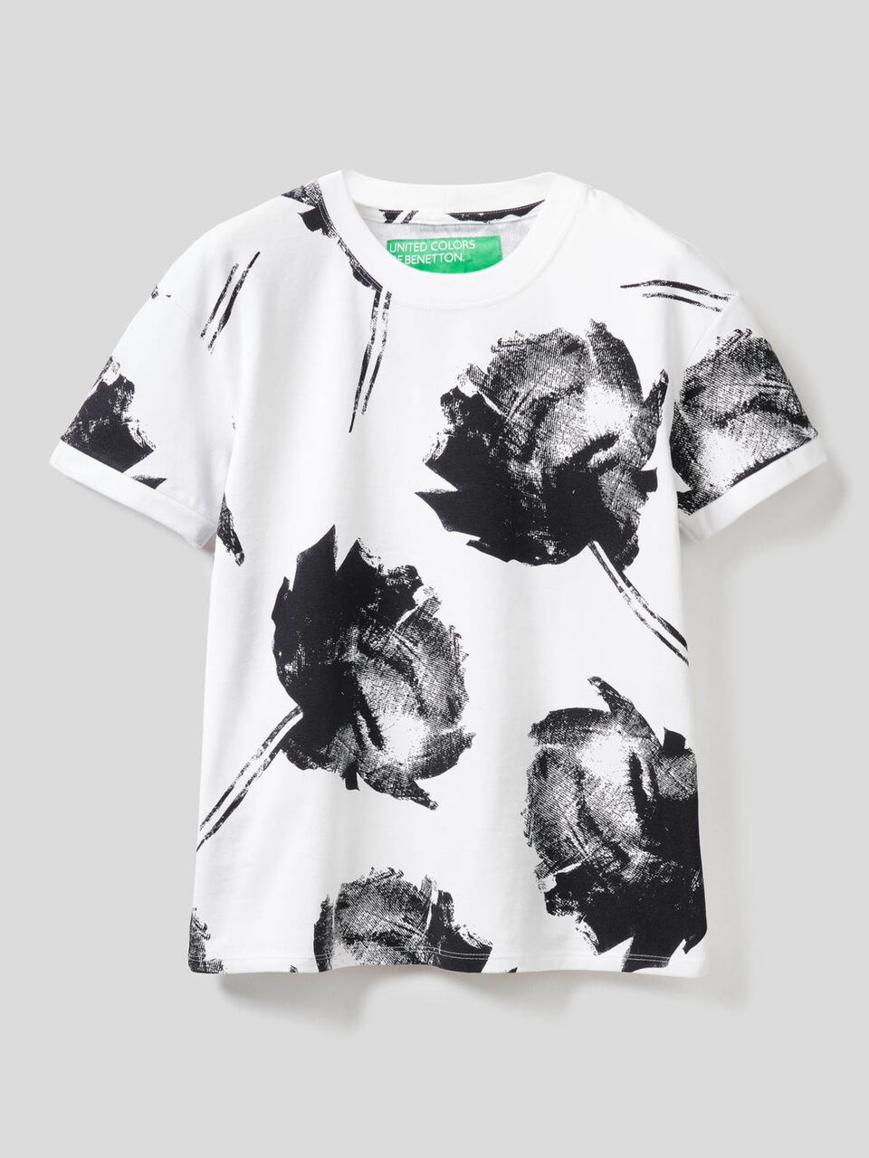 T-Shirt aus stretchiger Baumwolle mit Print image number 1