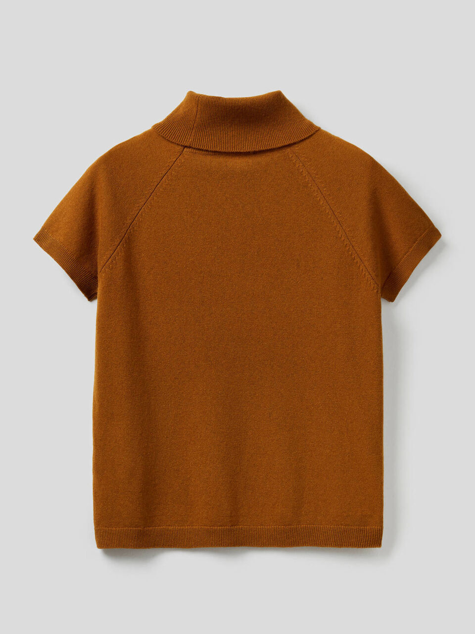 Rollkragenpullover mit kurzen Ärmeln in einer Mischung aus Wolle und Cashmere image number 2