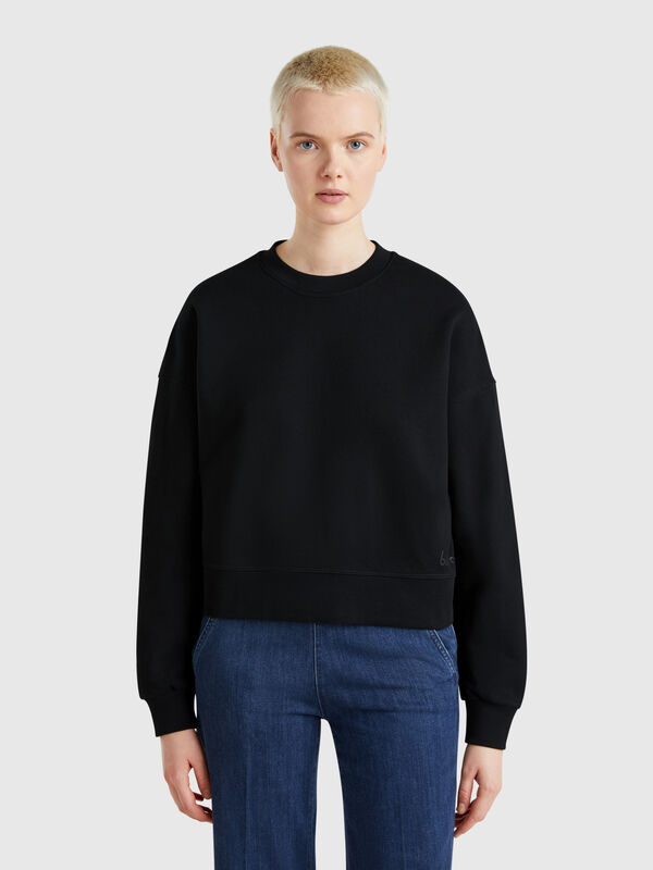 Sweatshirt aus 100 % Baumwolle mit Logo-Print Damen
