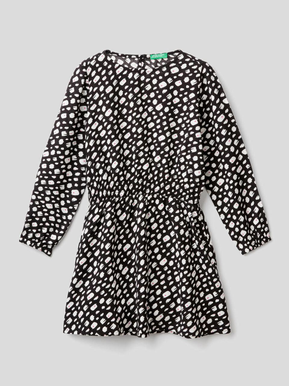 Kleid mit Print und langen Ärmeln image number 1