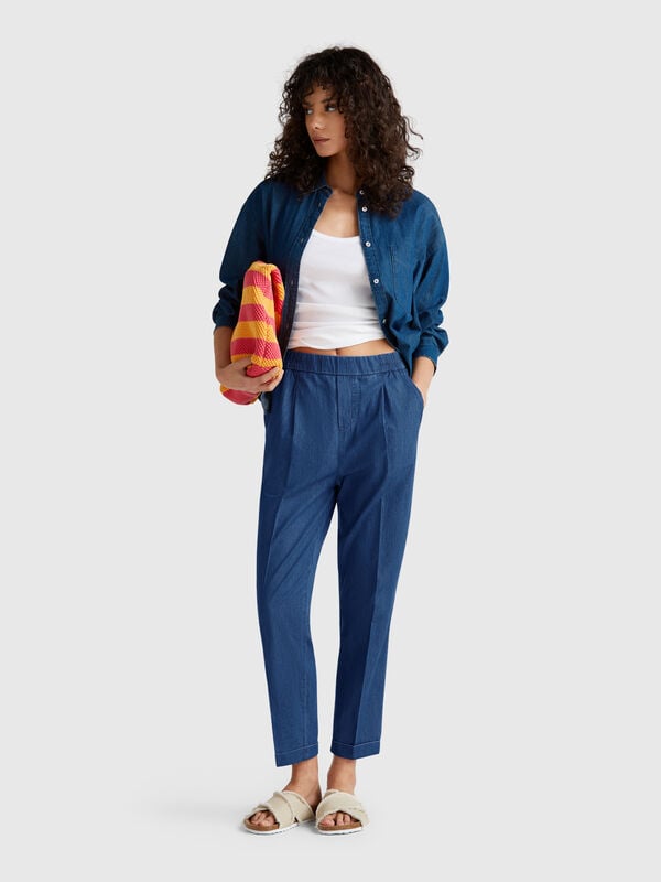 Chambray-Hose Damen