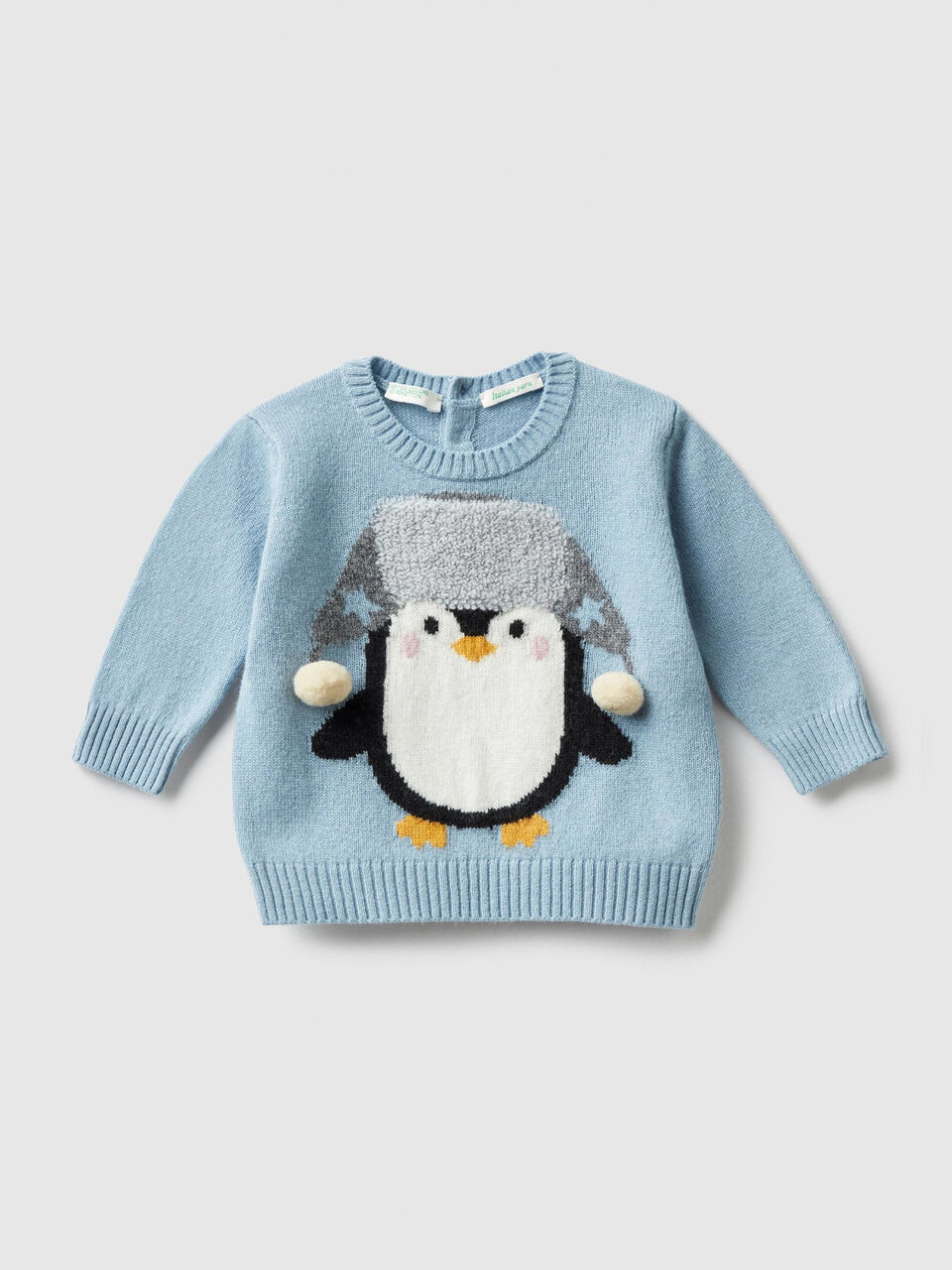 Pullover mit Intarsienarbeit und Pompon image number 1