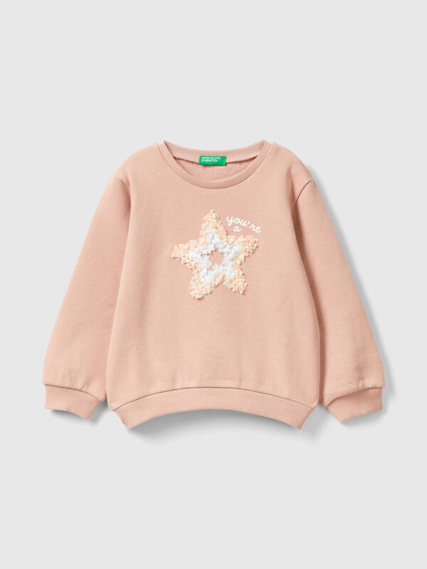 Sweater mit Applikationen mit Blütenblatteffekt Mädchen