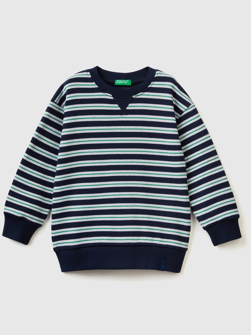 Gestreiftes Sweatshirt in 100% Baumwolle image number 1