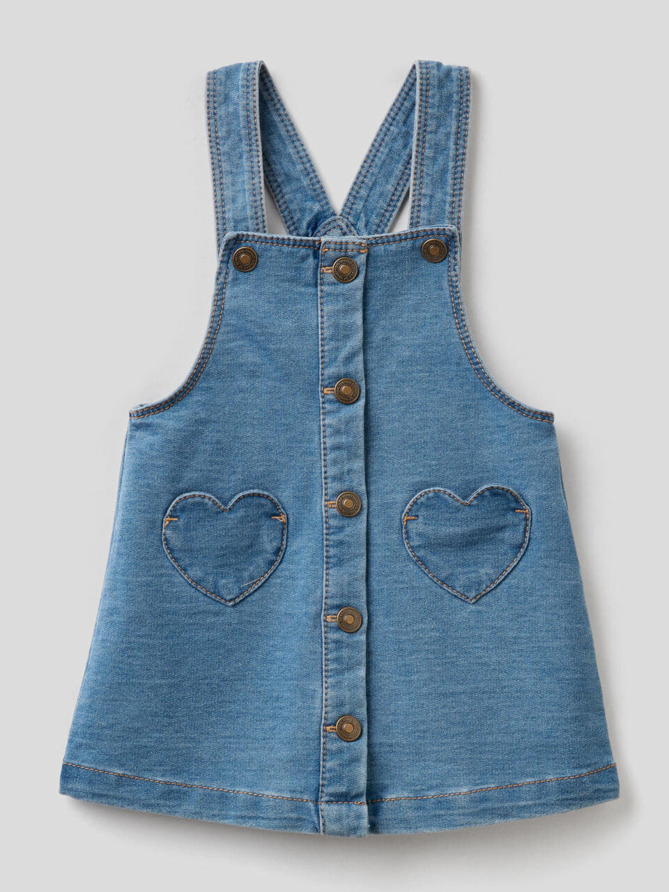 Latzrock mit Denim-Effekt image number 1