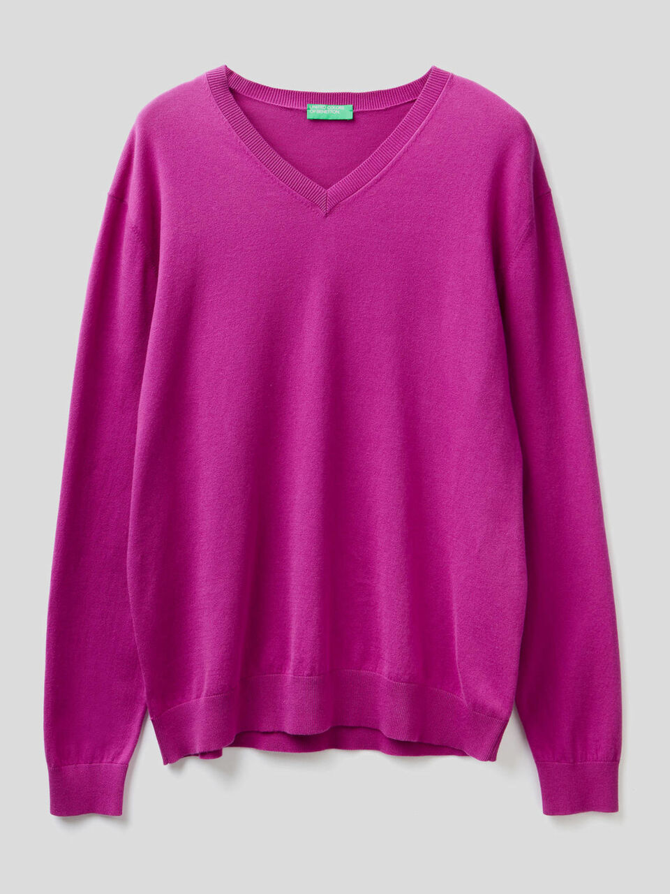 Pullover mit V-Ausschnitt in einer Baumwollmischung image number 1