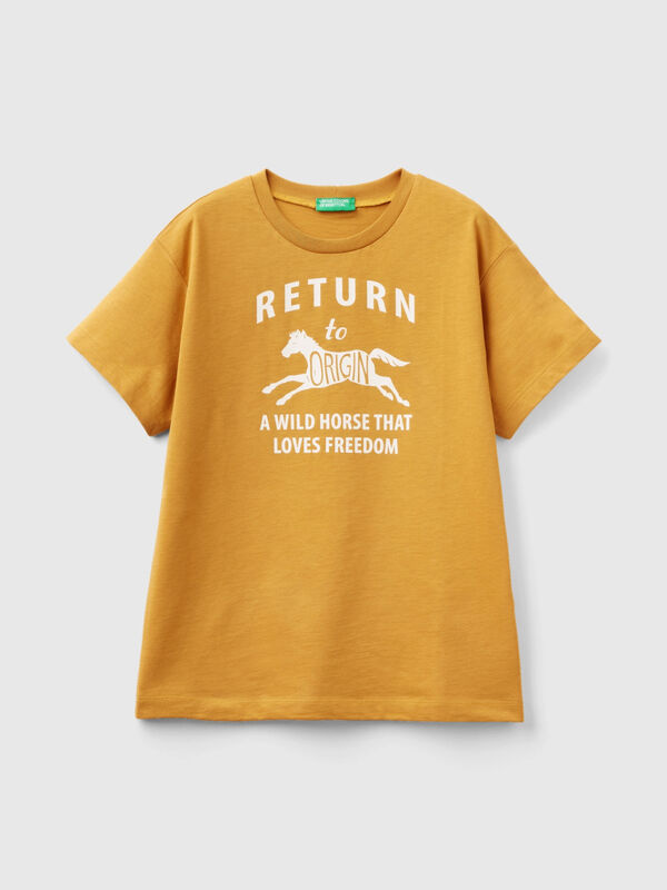T-Shirt aus Bio-Baumwolle mit Print Jungen