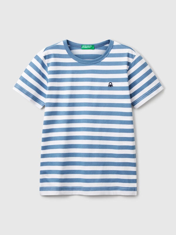 Gestreiftes T-Shirt aus 100 % Baumwolle Jungen