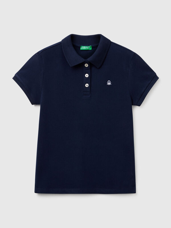 Kurzärmliges Poloshirt aus Baumwolle Mädchen