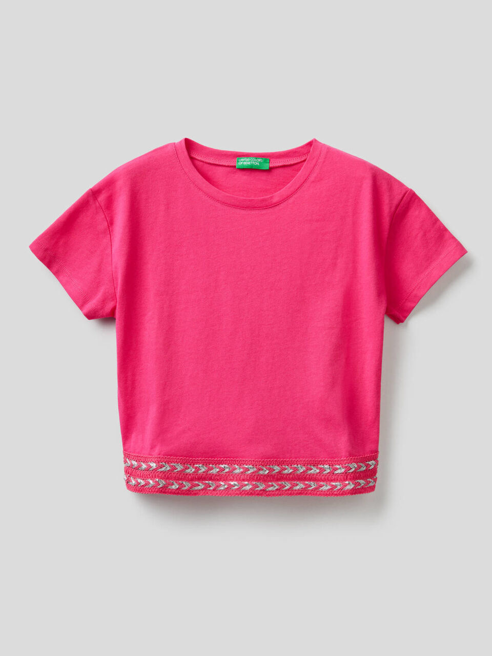 T-Shirt aus Baumwolle mit Cropped-Länge image number 1