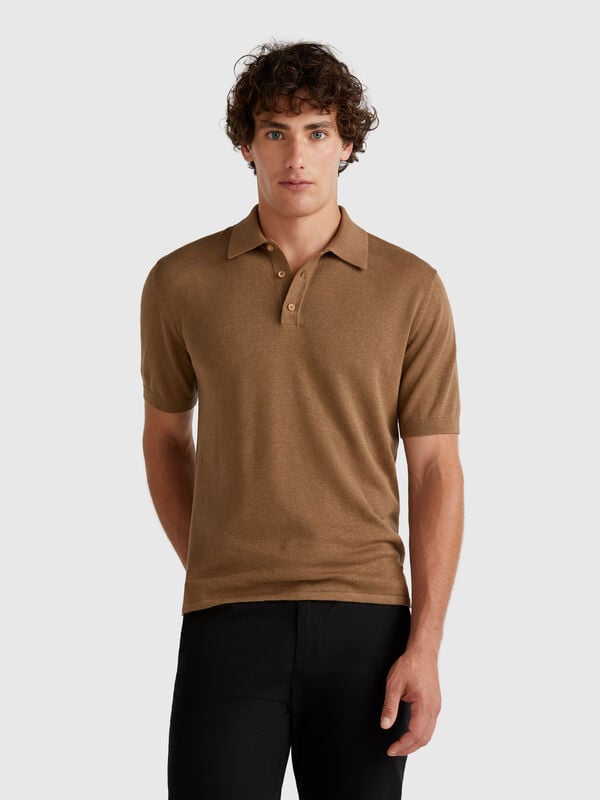 Poloshirt aus Hanfmischung Herren