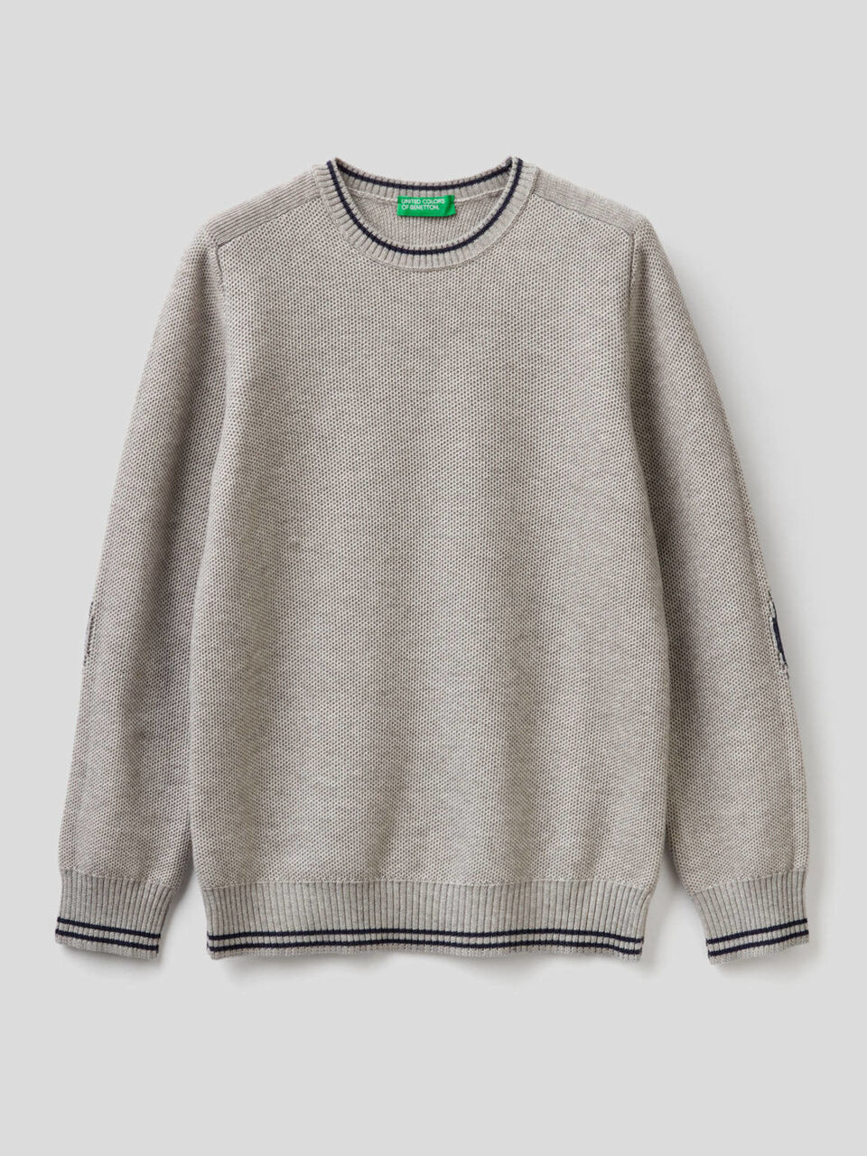 Pullover mit besonderer Verarbeitung und Ellenbogenpatches image number 1