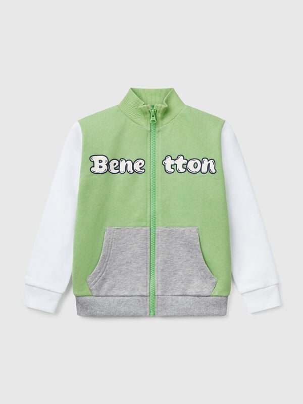 Sweatshirt aus Baumwolle mit Reißverschluss Jungen