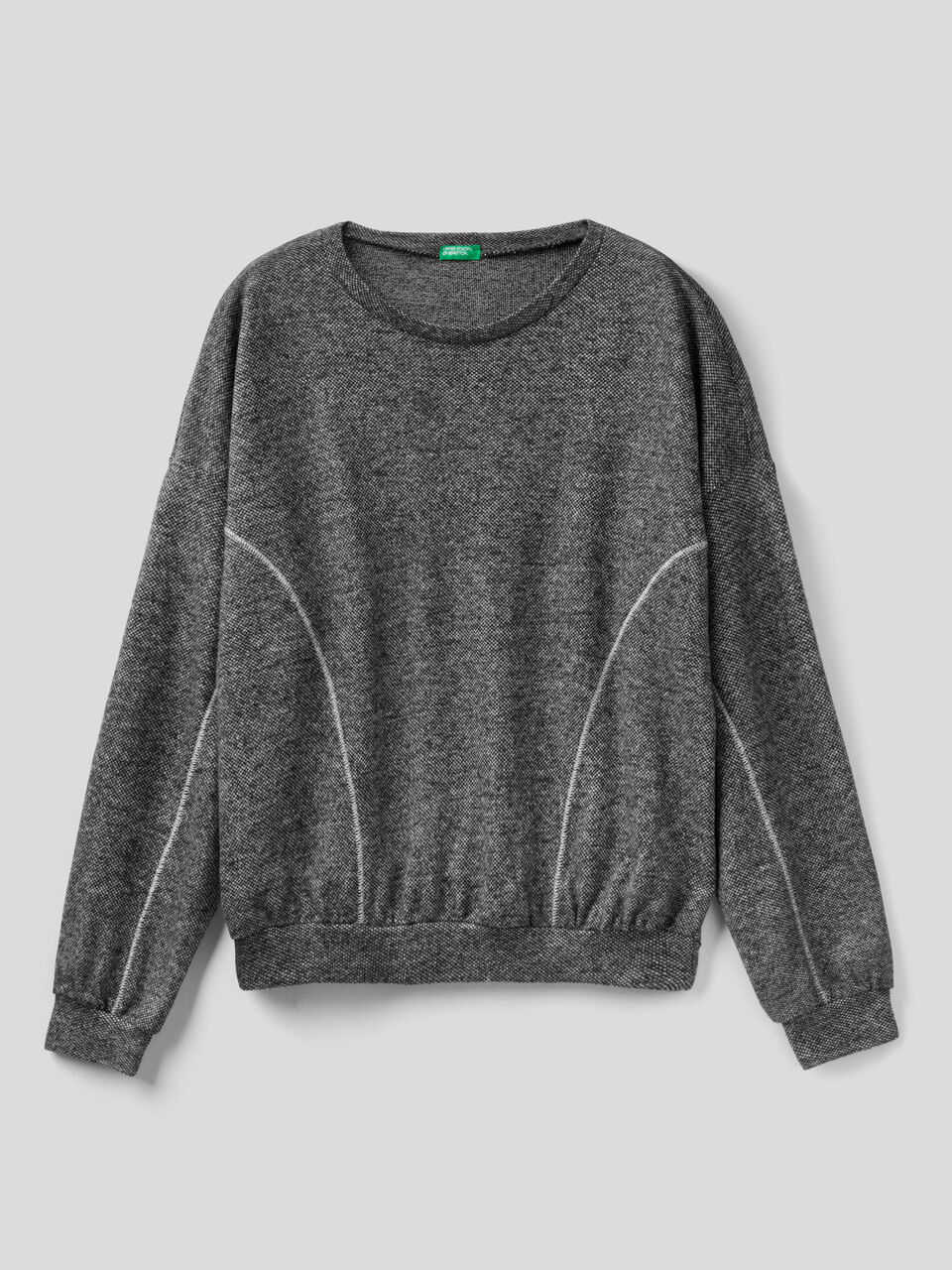 Weicher Pulli aus Pfeffer-und-Salz-Gewebe image number 1