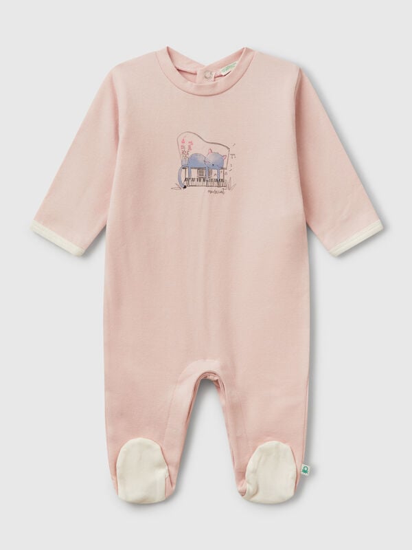 Langer Overall mit Animal-Print Newborn