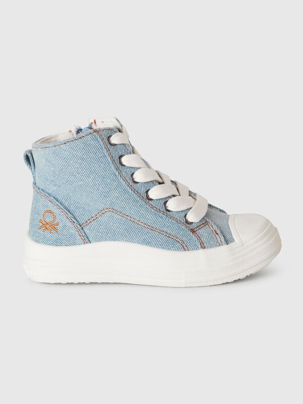 High-Top-Sneaker mit Denim-Effekt Jungen