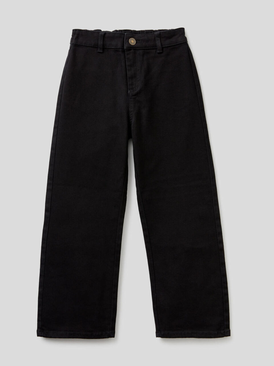 Hose aus stretchiger Baumwolle mit weitem Bein image number 1