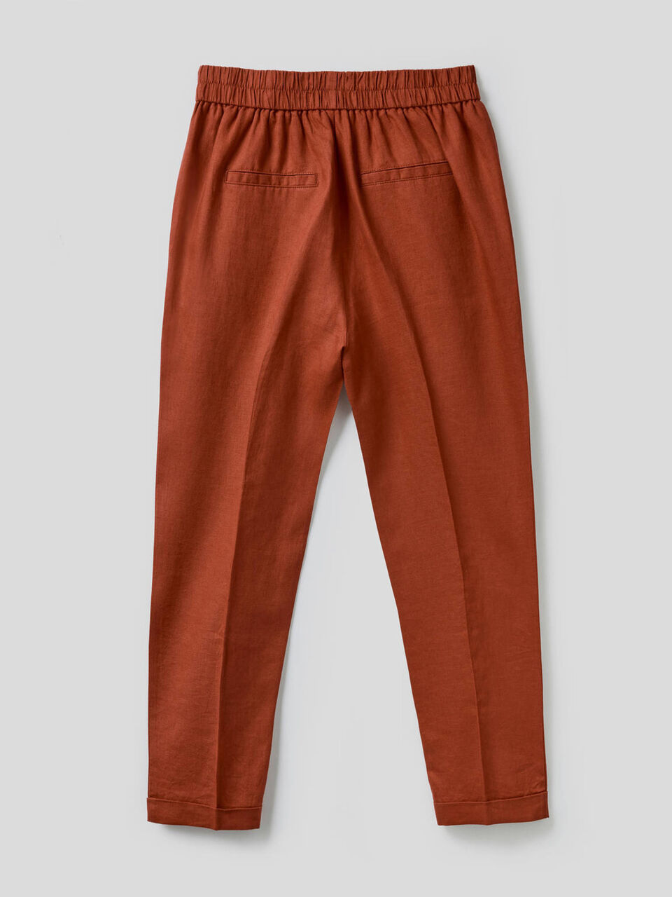 Cropped-Hose aus 100% Leinen image number null