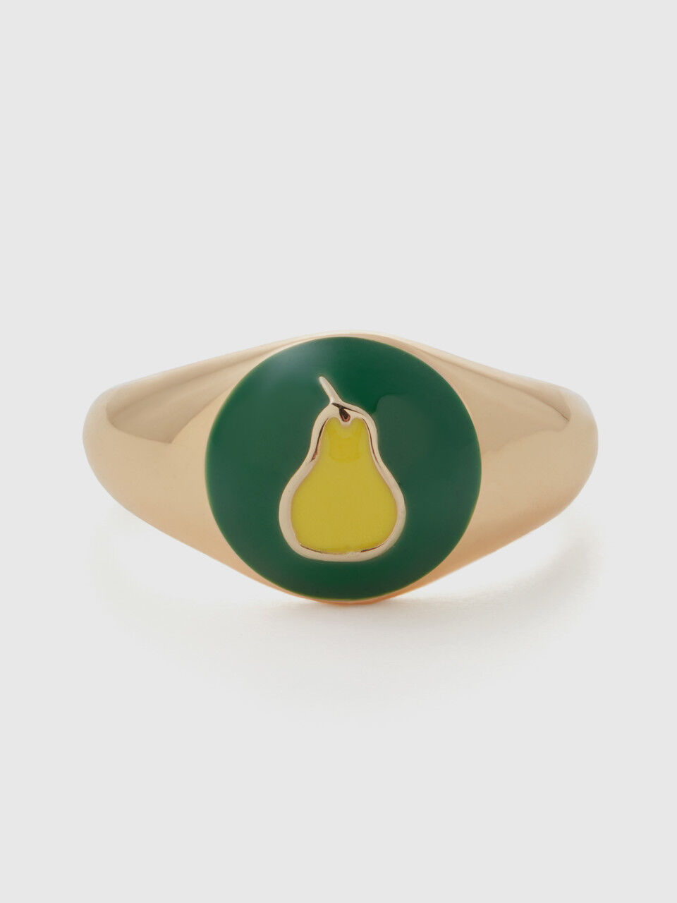 Ring mit Birnenmotiv in Grün