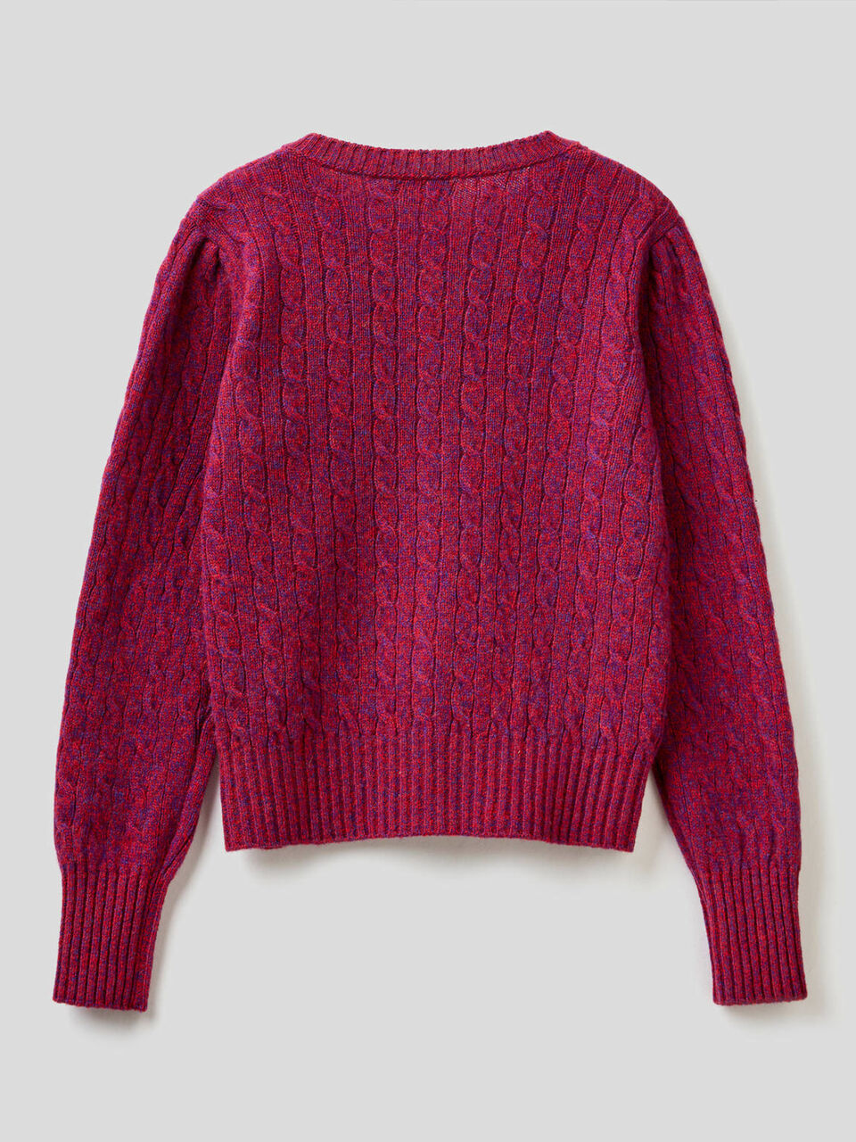 Strickjacke aus reiner Shetlandwolle mit Flechtmuster image number 2