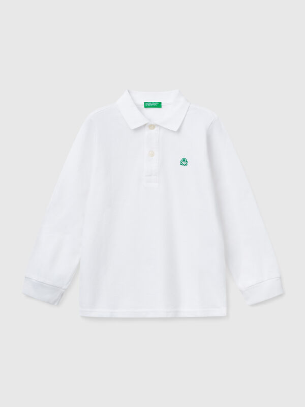 Langärmeliges Poloshirt aus Baumwolle Jungen