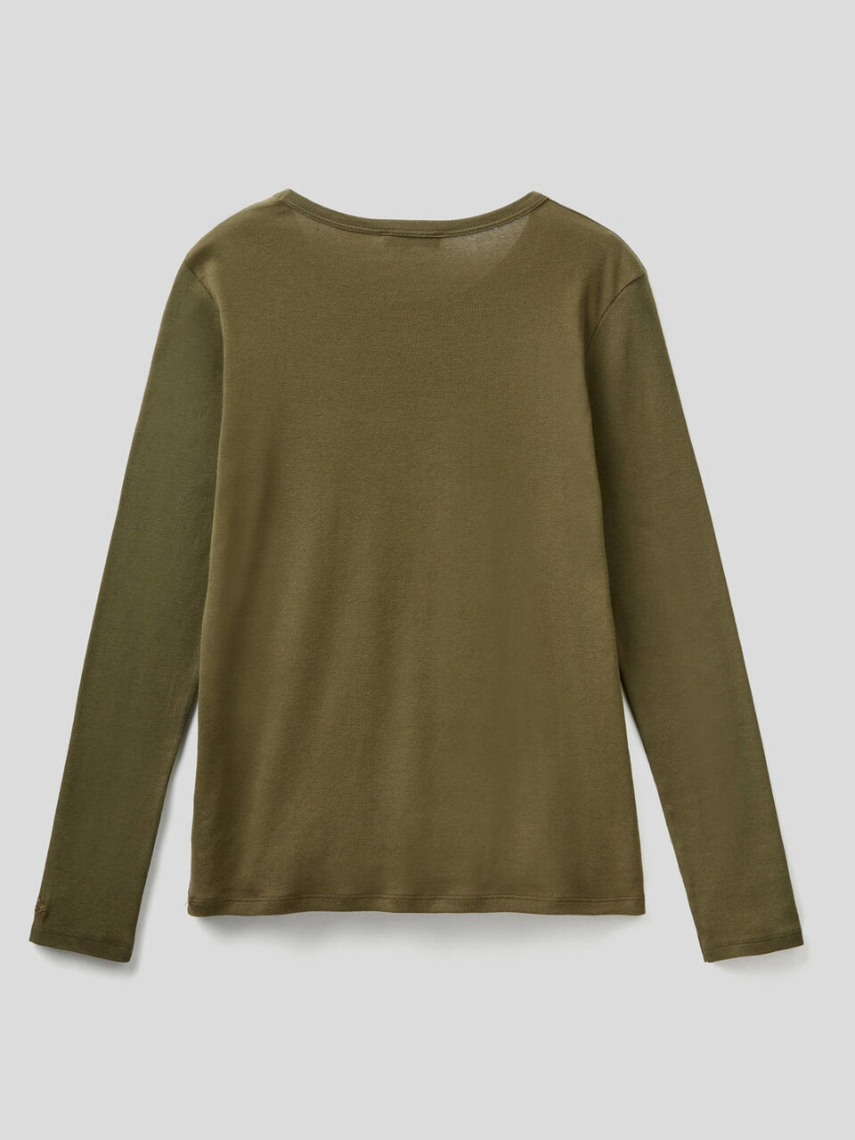 T-Shirt aus reiner Baumwolle mit langen Ärmeln image number 2