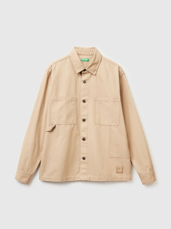 Überhemd aus reiner Baumwolle Herren