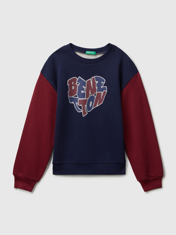 Sweatshirt mit glitzerndem Logo-Print Mädchen
