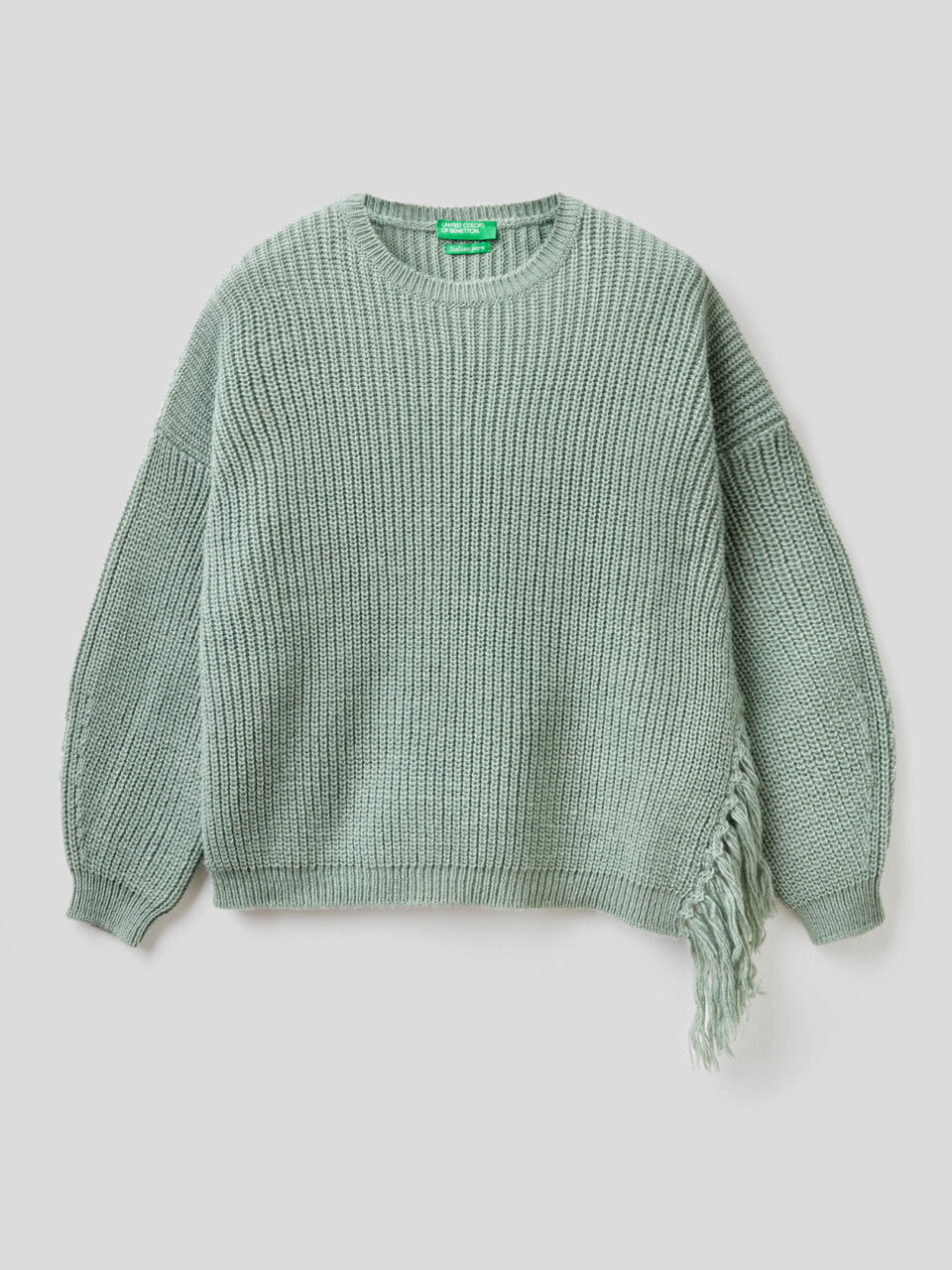 Pullover in einer Wollmischung mit Fransen image number 1