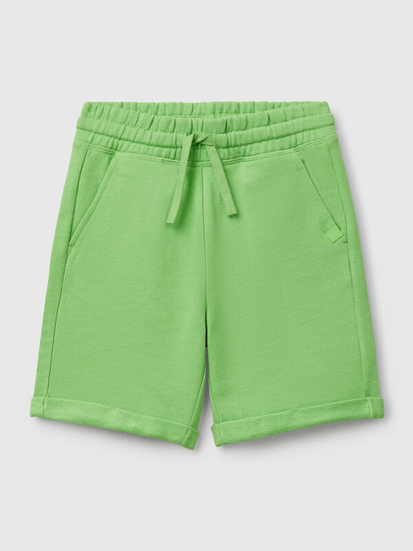 Bermudashorts aus reinem Baumwollfleece Jungen