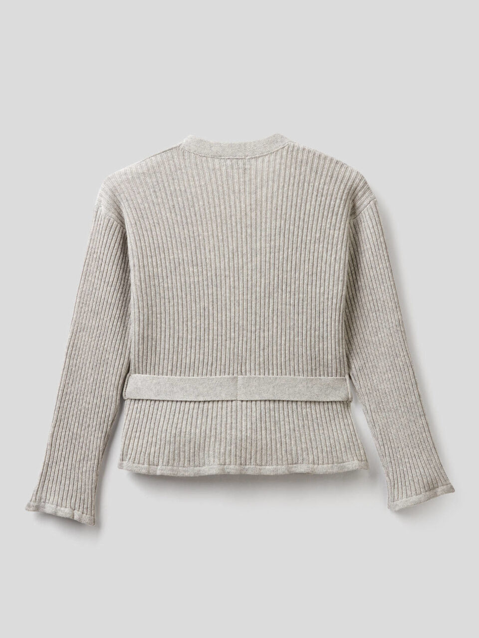 Strickjacke mit überkreuztem Design und Rippenmuster image number 2