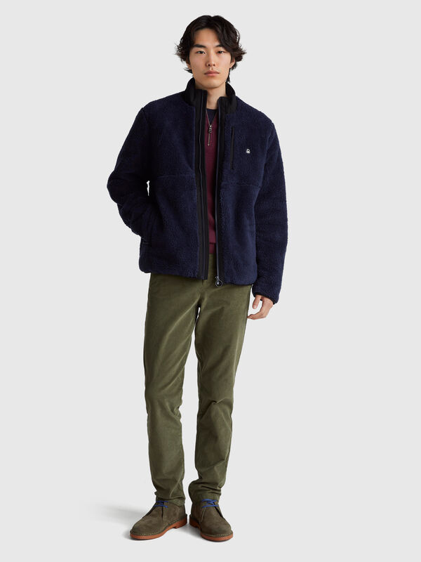 Wattierte Fleecejacke Herren