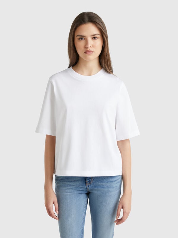 T-Shirt boxy fit, 100% Baumwolle Damen