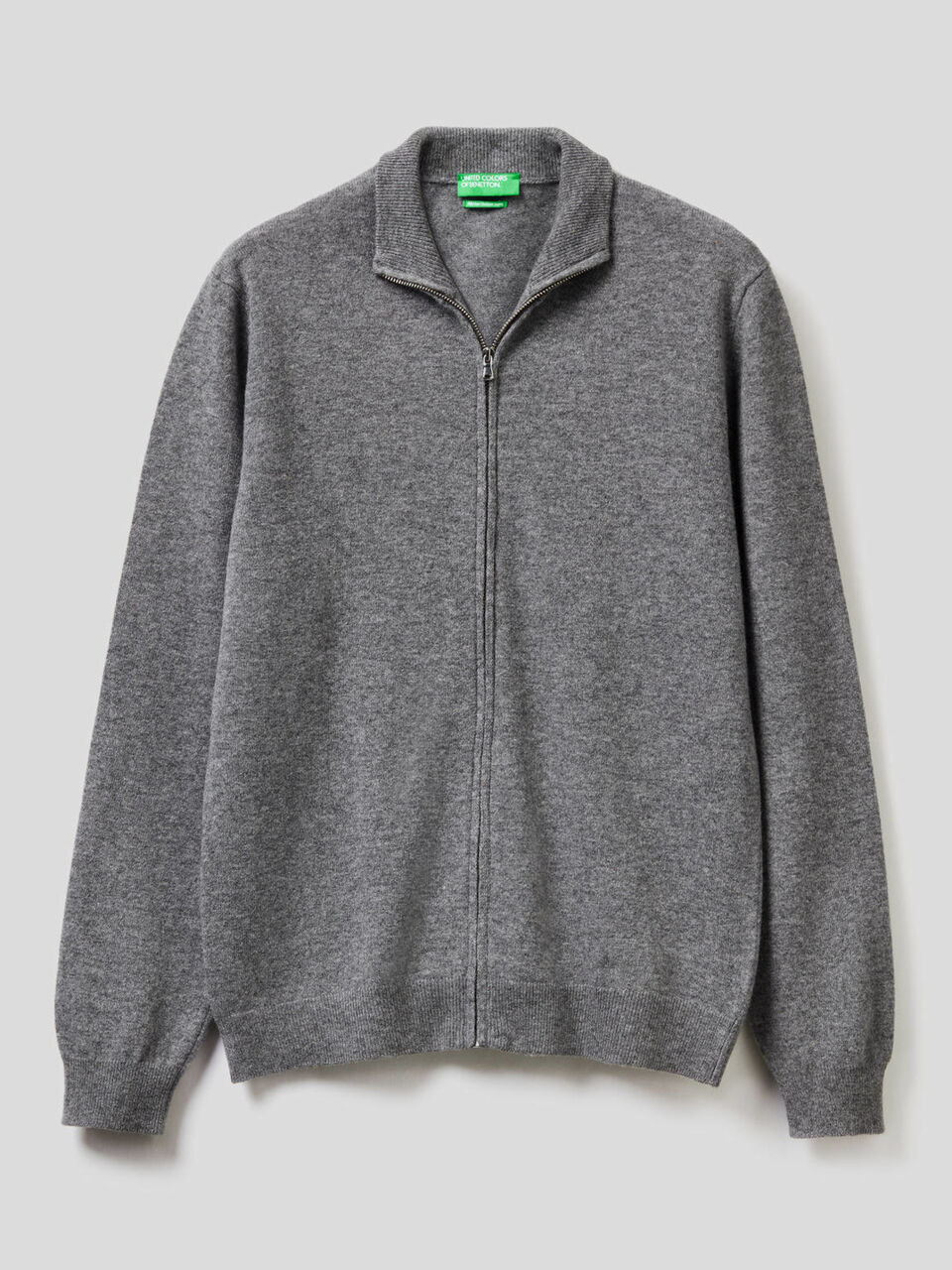 Strickjacke aus 100% Schurwolle mit Reißverschluss image number 1