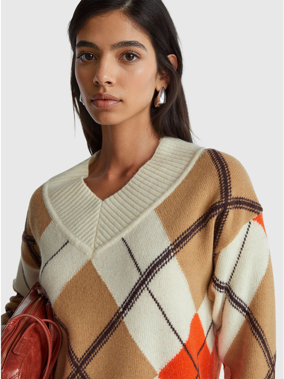 V NECK SWEATER L/S Damen image number null