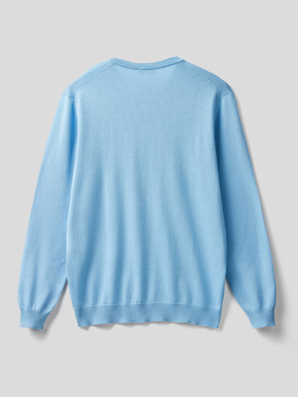 Pullover aus reiner Baumwolle mit V-Ausschnitt image number 2