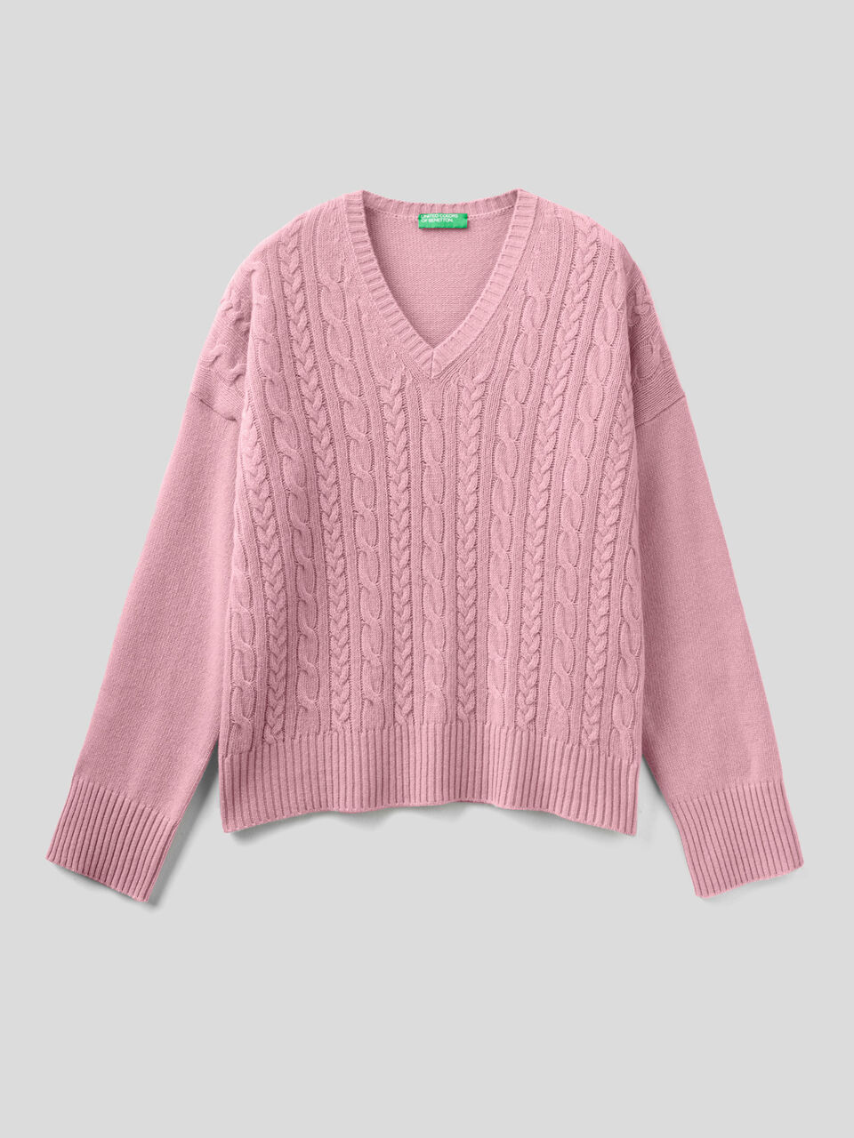 Pullover mit besonderer Verarbeitung und V-Ausschnitt image number 1