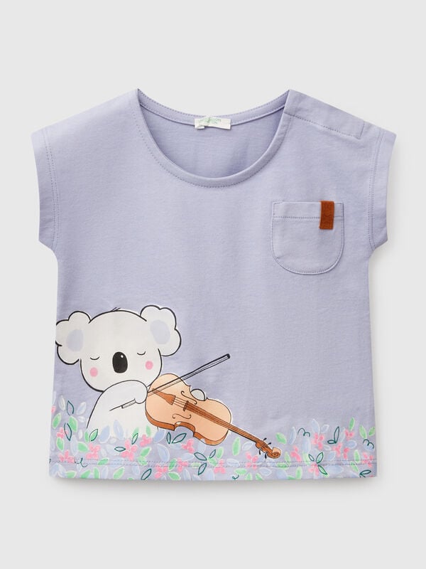 T-Shirt in Boxy-Passform aus Baumwolle Newborn