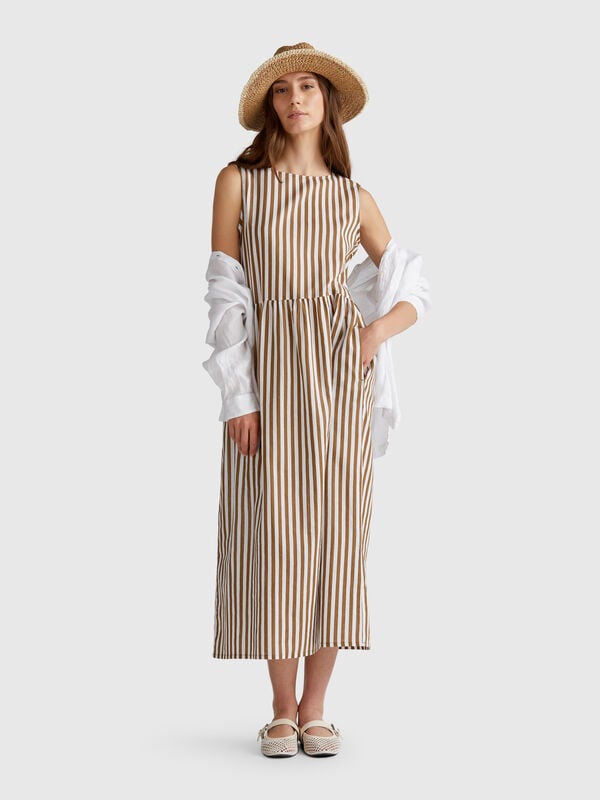 Gestreiftes Midikleid Damen