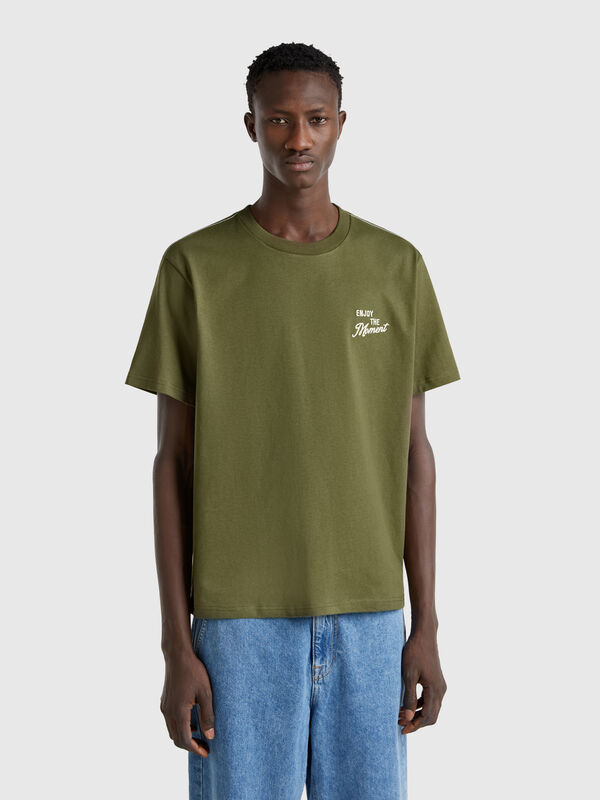 T-Shirt aus Baumwolle mit Stickerei Herren