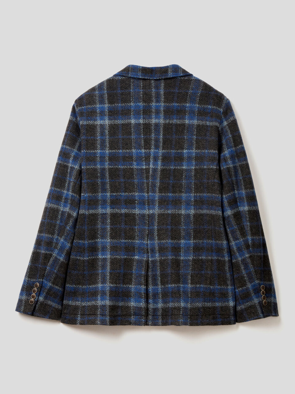 Karierter Slim-Fit-Blazer in einer Wollmischung image number 2