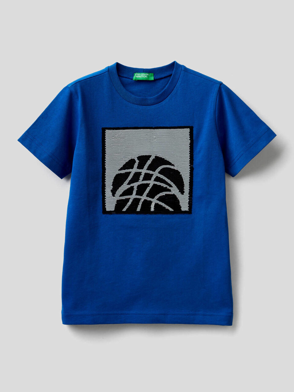 T-Shirt aus reiner Baumwolle mit Pailletten image number 2