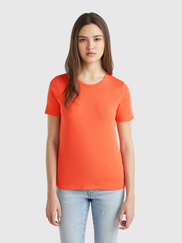 T-Shirt aus Langfaser-Baumwolle Damen
